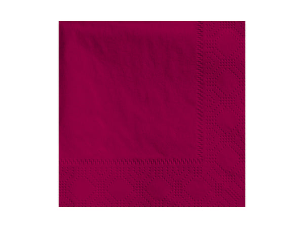 Napkin Beverage Burgundy Ply Fold 250 Each - 4 Per Case.