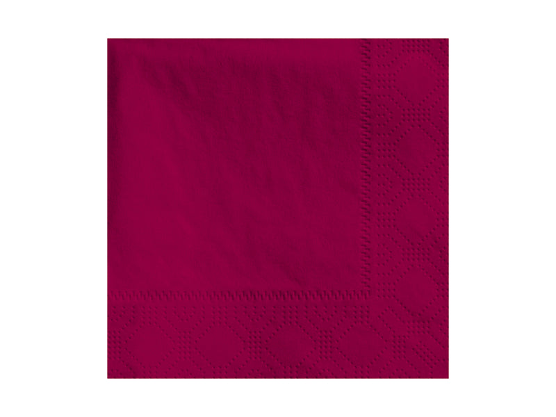 Napkin Beverage Burgundy Ply Fold 250 Each - 4 Per Case.