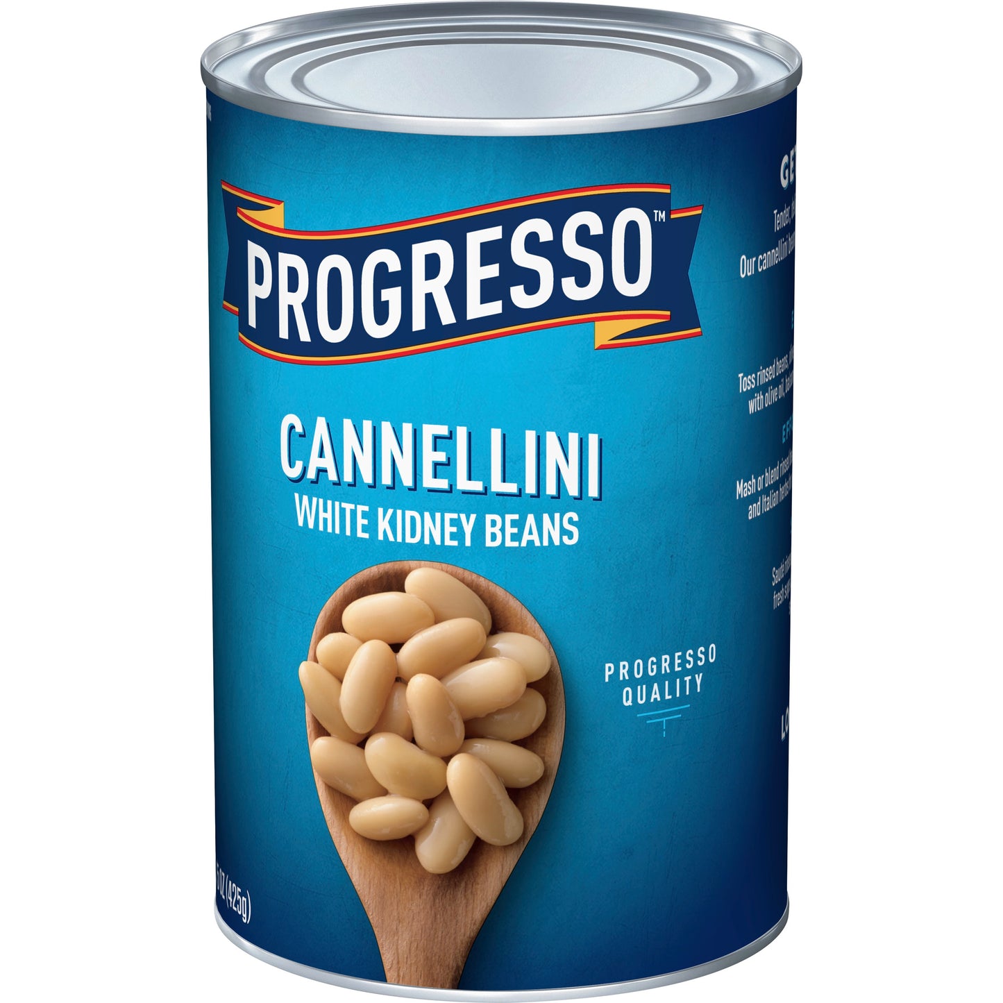 Progresso™ Canned Vegetables Cannellini White Kidney Beans 15 Ounce Size - 24 Per Case.