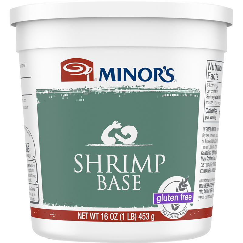 Minor's Shrimp Base (No Added Msg) 1 Pound Each - 6 Per Case.