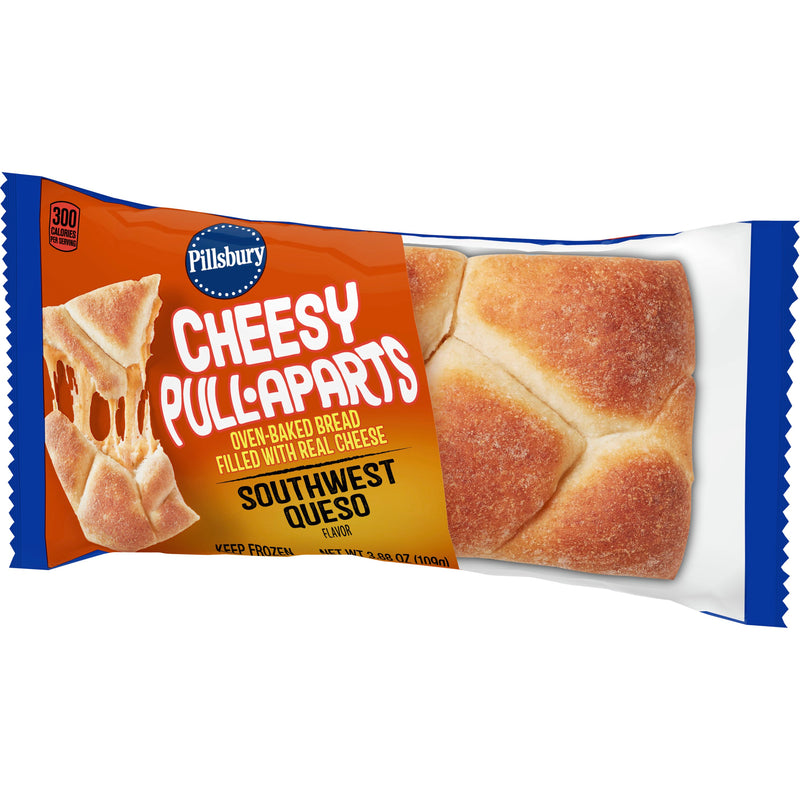 Pillsbury™ Individually Wrapped Cheesy Pull Aparts Southwest Queso 3.88 Ounce Size - 72 Per Case.