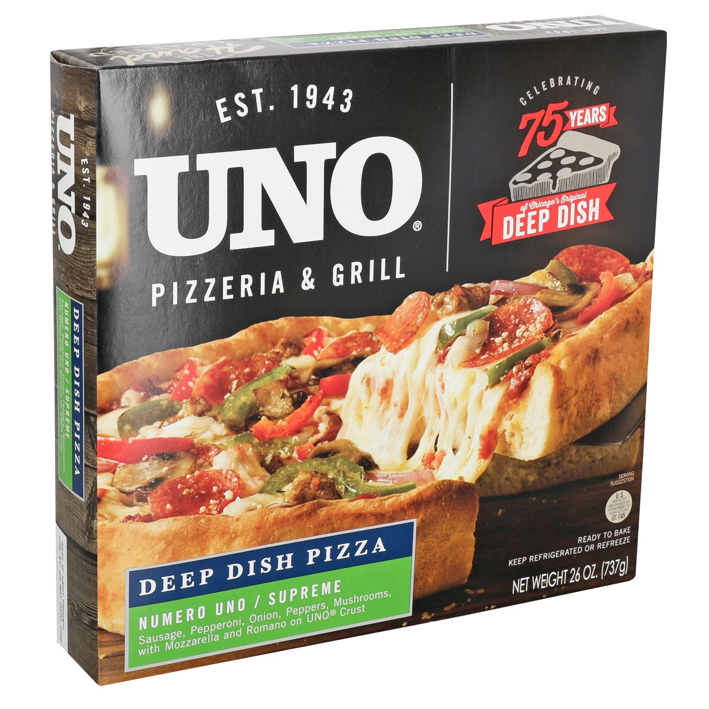 Uno Foods Inc. 9" Deep Dish Supreme Pizza 6-26 Ounce 6-26 Ounce