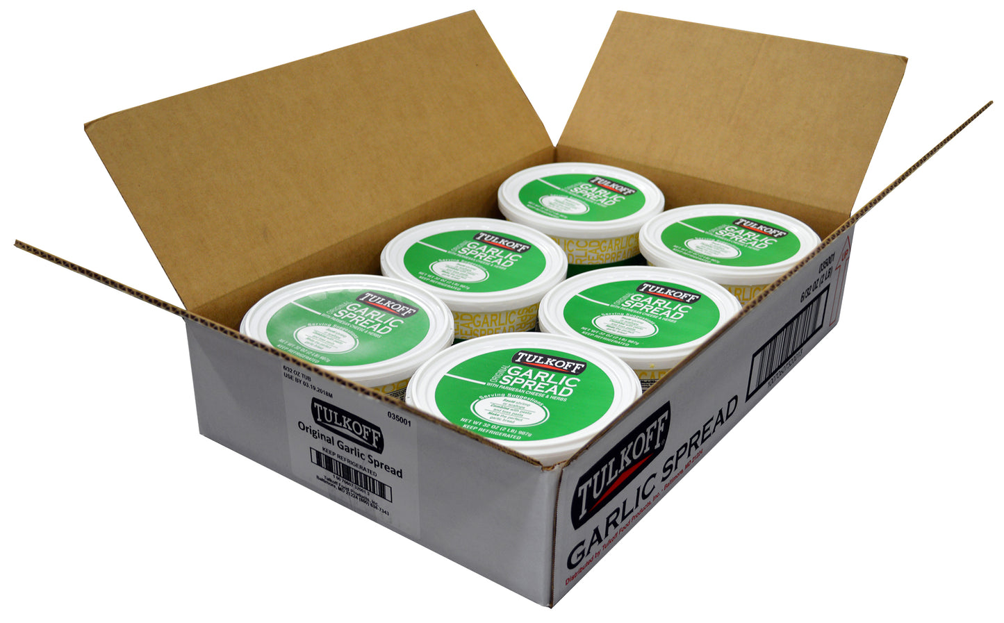 Tulkoff® Original Garlic Spread 2 Pound Each - 6 Per Case.