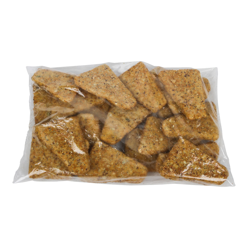 Trident Seafoods 4 Ounce 10 Grain Crunchy Breaded Oven Ready Pollock 10 Pound Each - 1 Per Case.