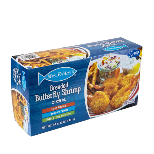 Mrsf Breaded Bfly Shrimp 3 Pound Each - 4 Per Case.