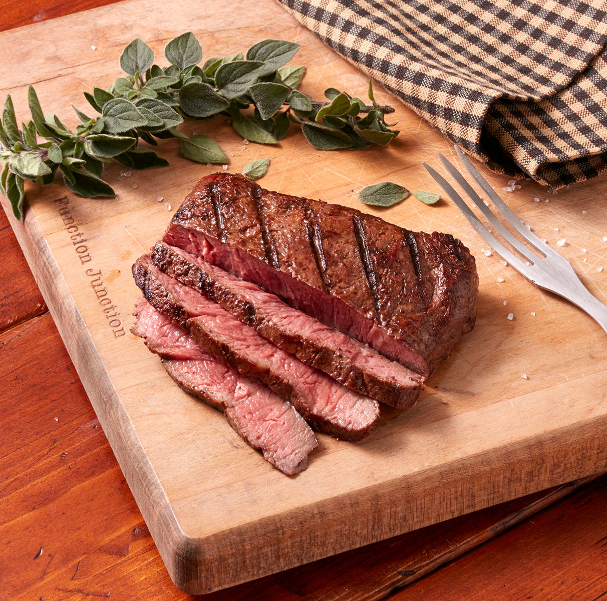 Beef Seasoned Flat Iron 10 Ounce Size - 16 Per Case.