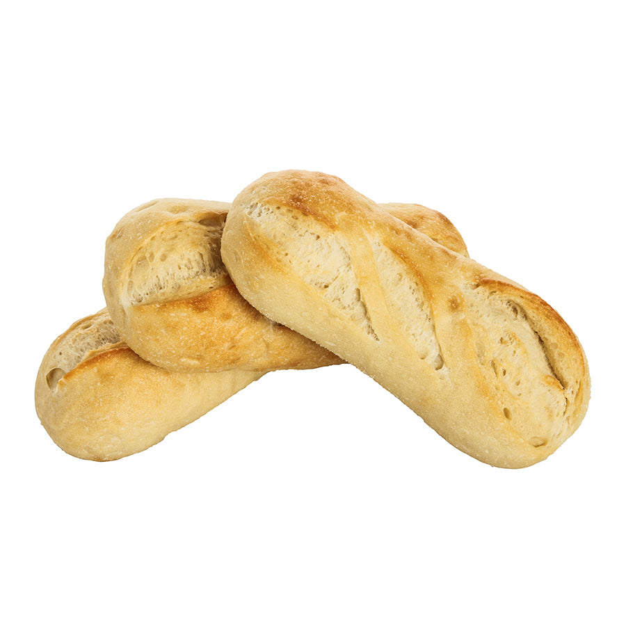 Bread French Demi Baguette Parbaked Frozen Bulk Bag 4.8 Ounce Size - 72 Per Case.