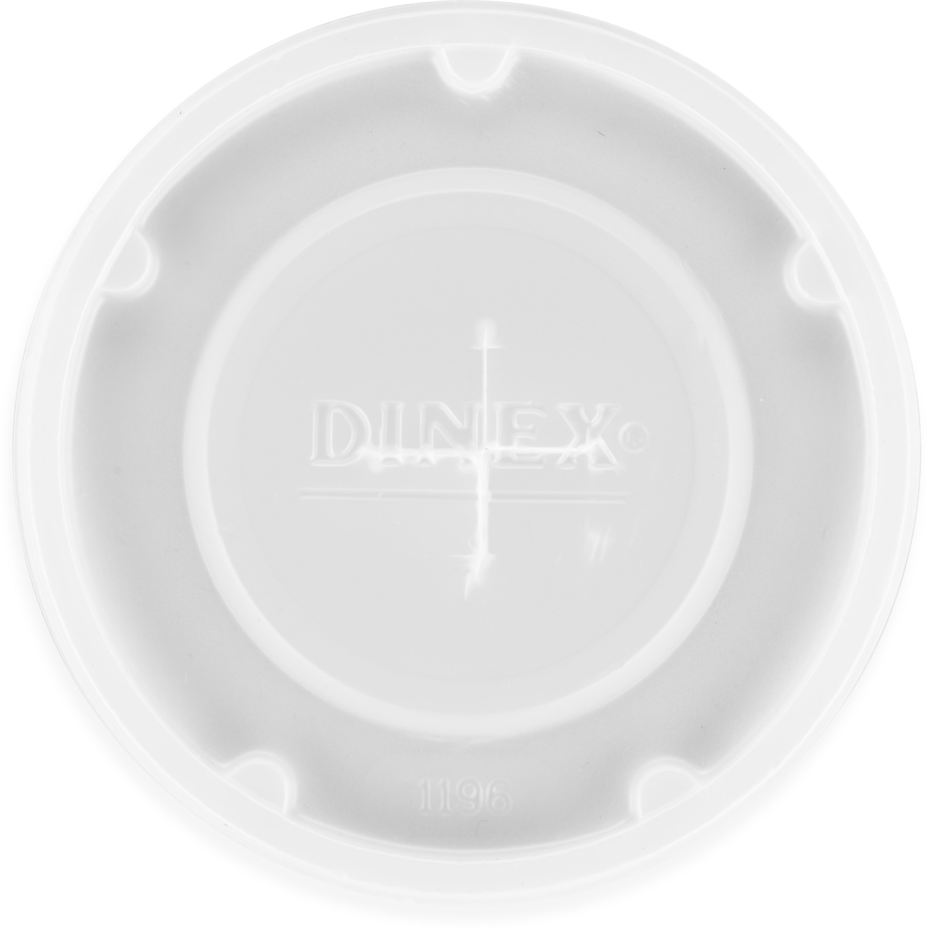 Dinex Disposable Lid With Straw Slot (fits Cambro E Enterprises) Transluc 2.695 In - 1000 Per Case.