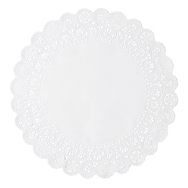 Doily Paper White Round French Lace 1000 Each - 1 Per Case.