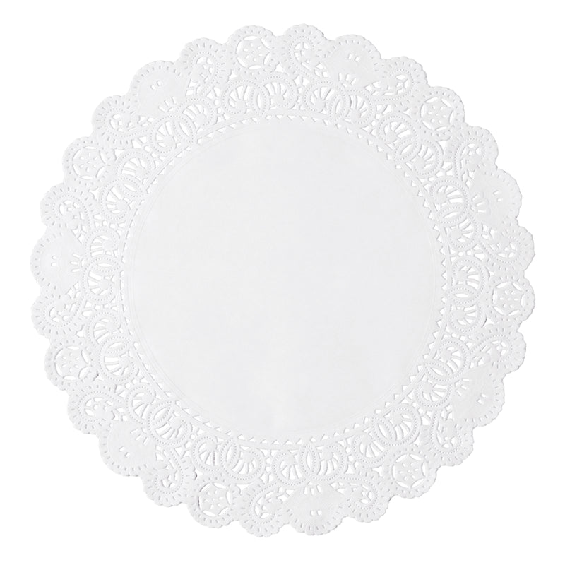 Doily Paper White Round French Lace 1000 Each - 1 Per Case.