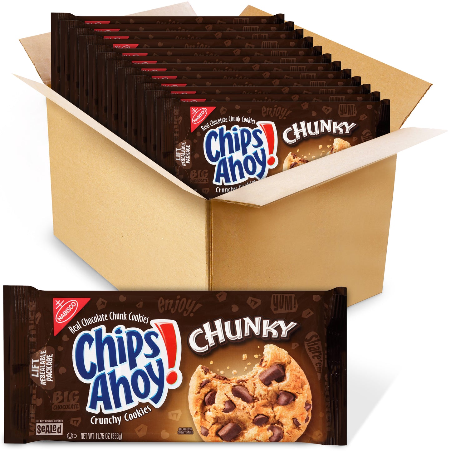 Chips Ahoy Chunky 11.75 Ounce Size - 12 Per Case.