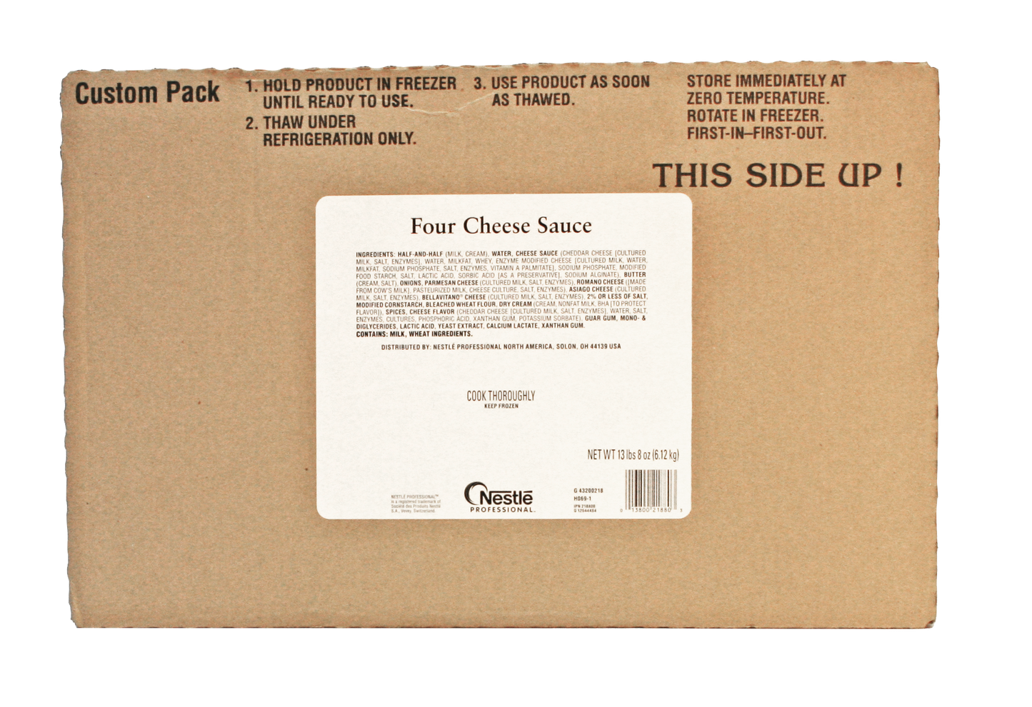 Nestle Professional Four Cheese Sauce 6 2.25 LB Size 13.5 Pound Each - 1 Per Case.