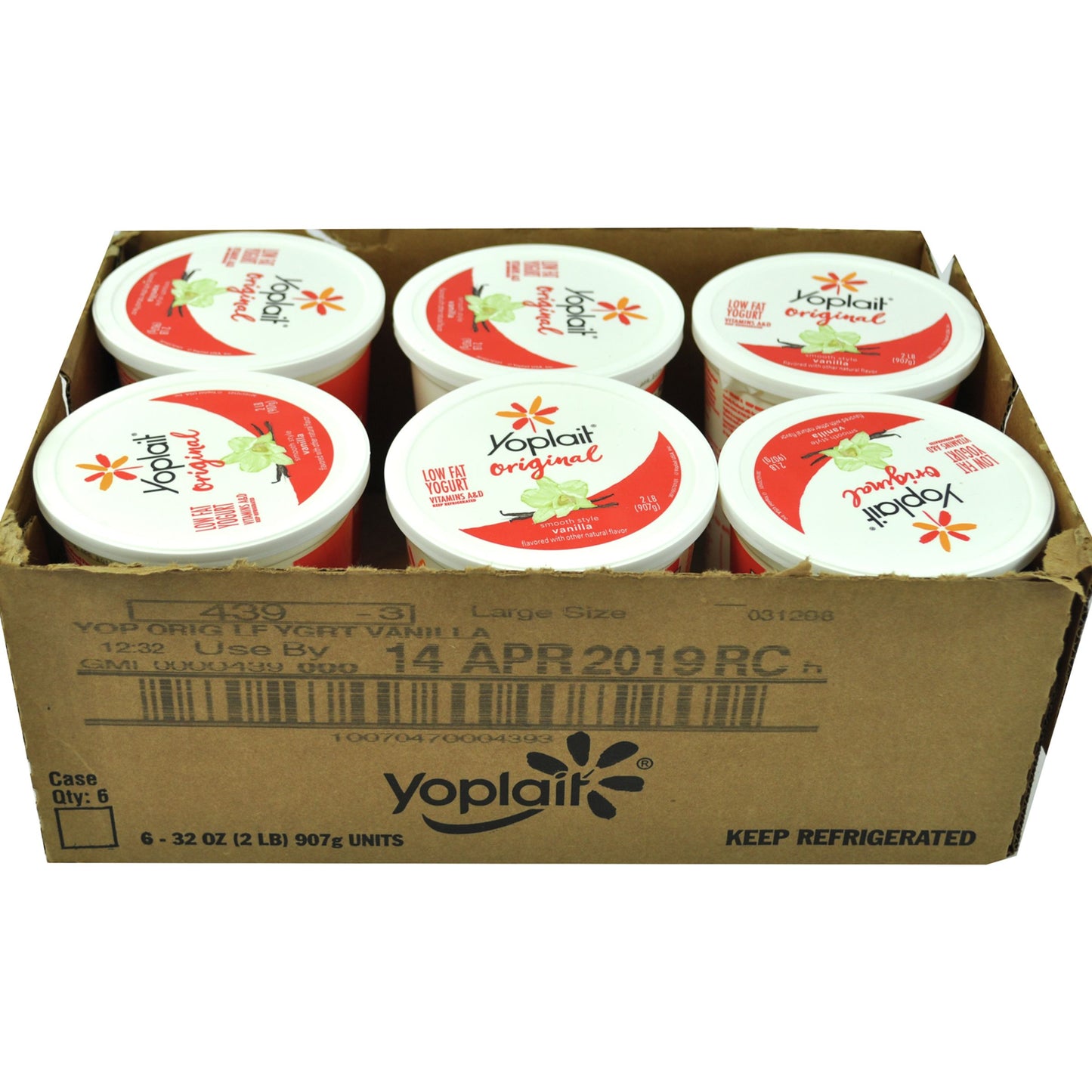 Yoplait® Original Yogurt Bulk Tub Low Fat Vanilla 32 Ounce Size - 6 Per Case.