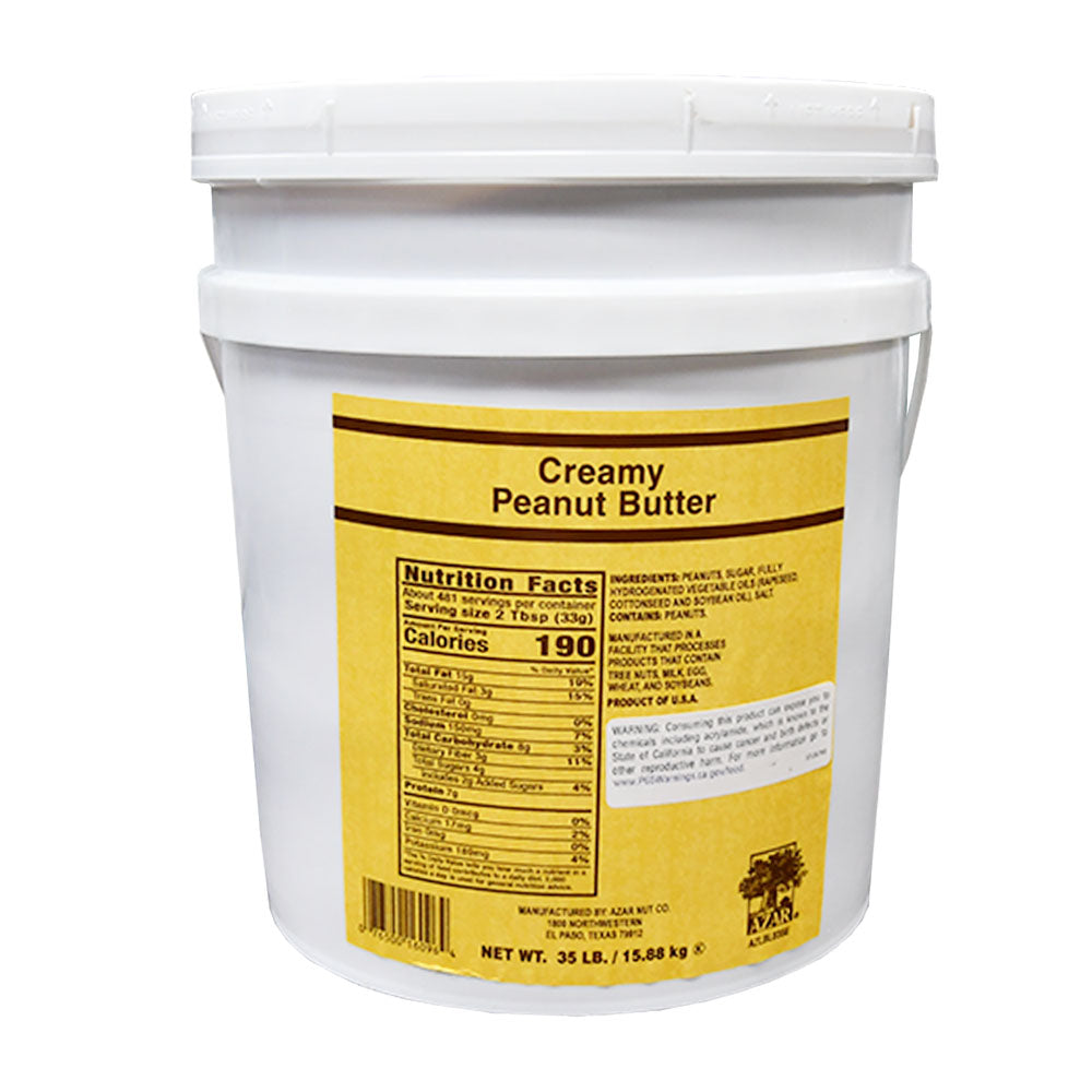 Azar Creamy Pnt Bttr Pail 35 Pound Each - 1 Per Case.