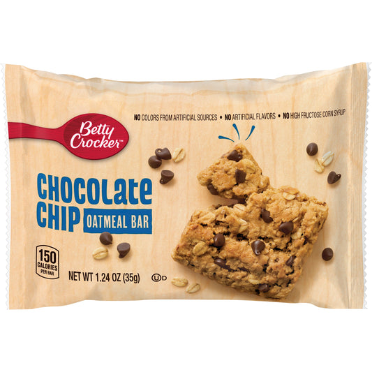 Betty Crocker™ Oatmeal Bars Chocolate Chip 1.24 Ounce Size - 144 Per Case.