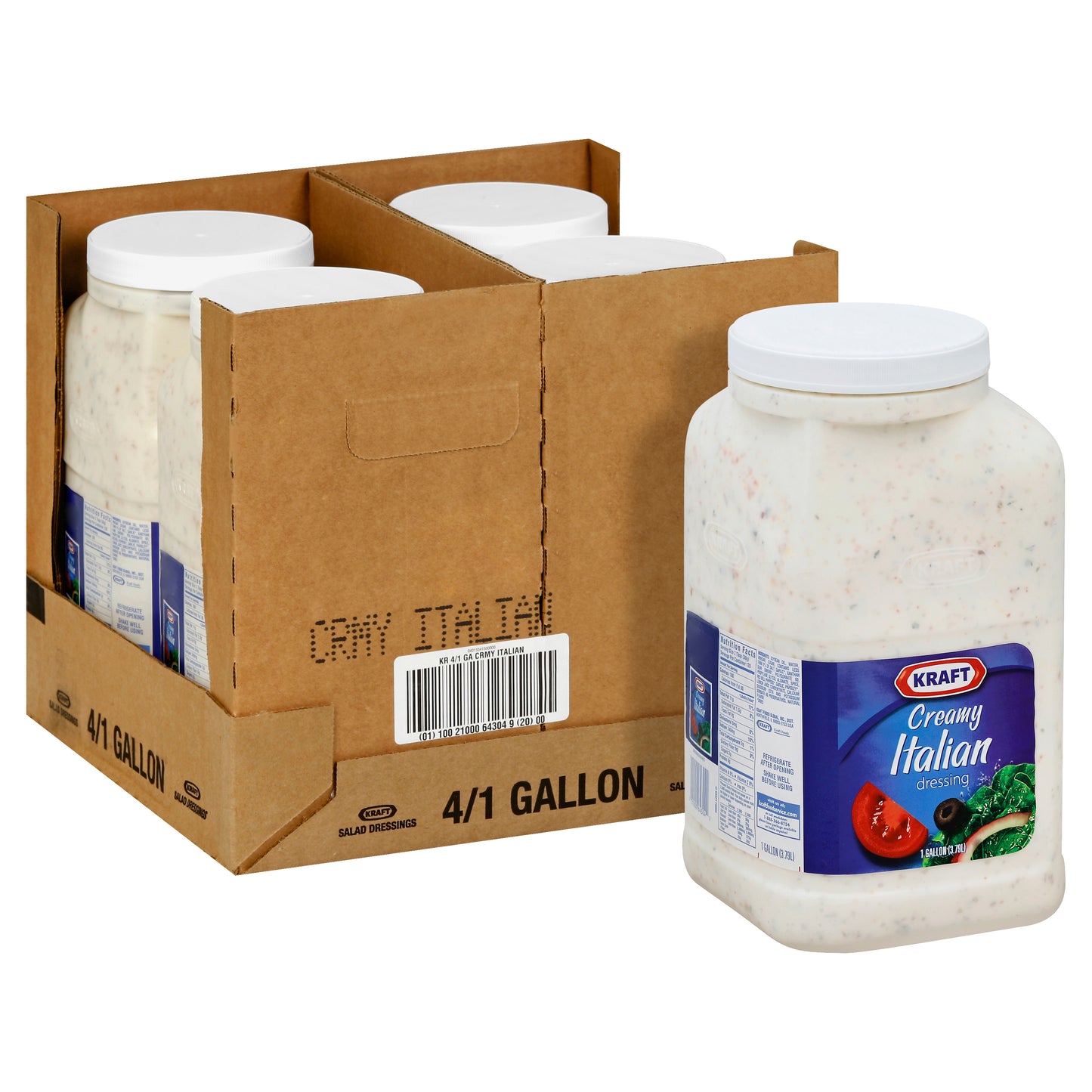 KRAFT Creamy Italian Salad Dressing 1 gal. Jugs 4 Per Case