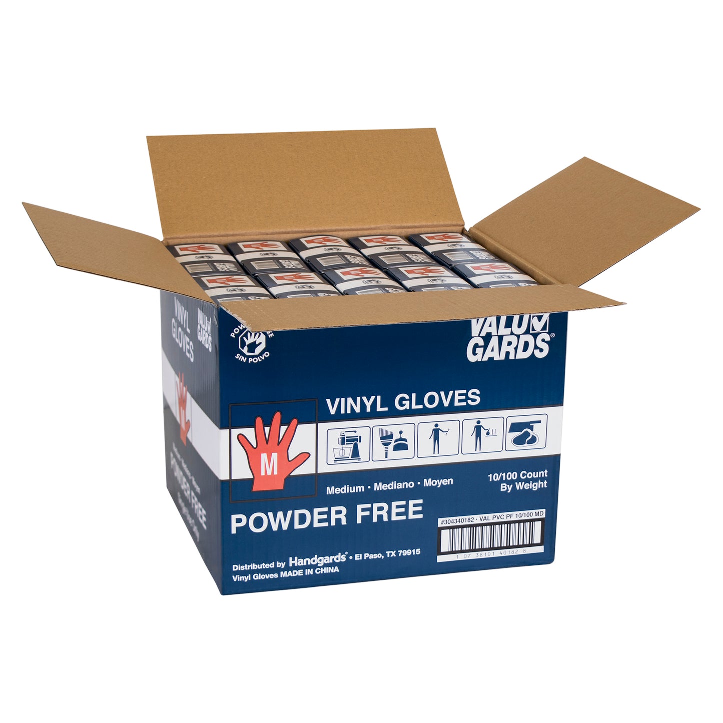 Glove Vinyl Valugard Powder Free Medium 100 Each - 10 Per Case.