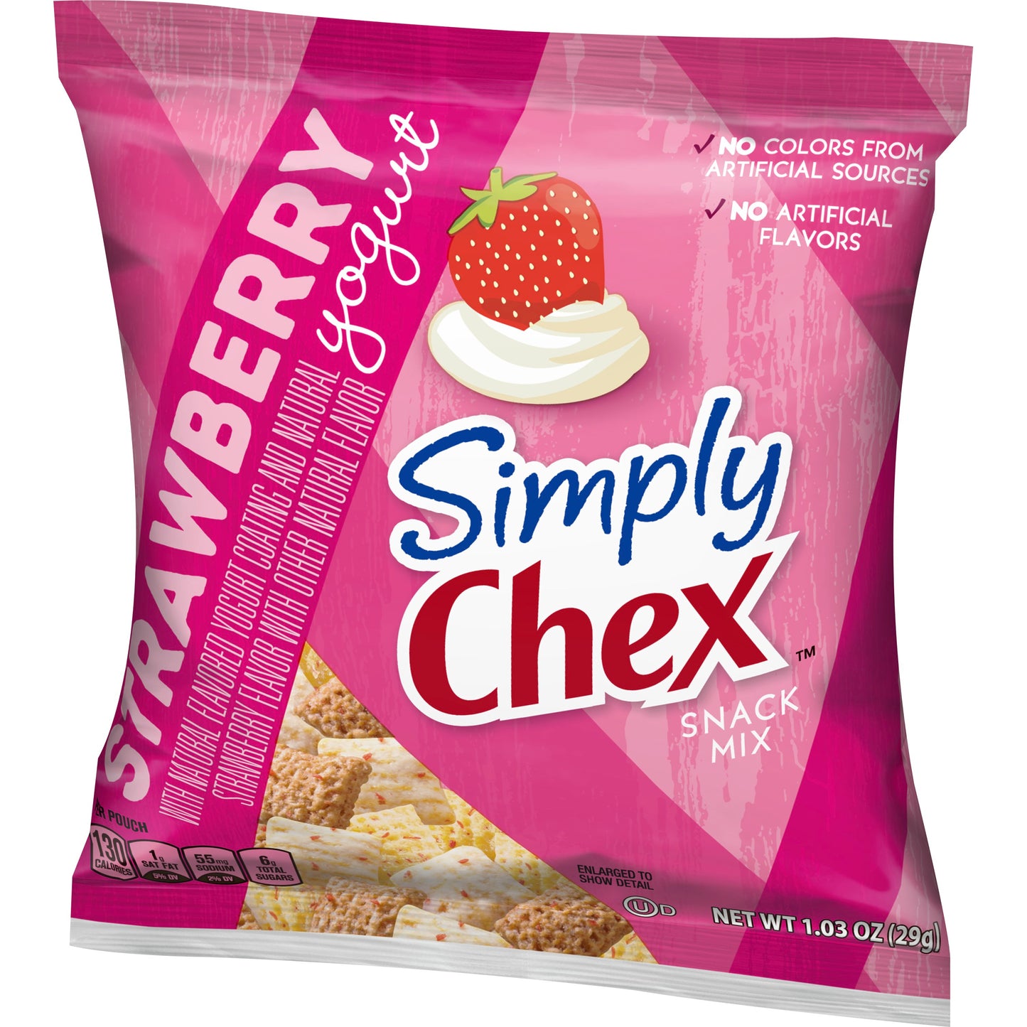 Chex Mix™ Simply Chex™ Snack Mix Single Serve Strawberry Yogurt 1.03 Ounce Size - 60 Per Case.