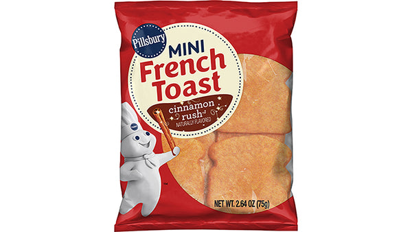 Pillsbury™ Frozen Mini French Toast Cinnamon Rush™ 2.64 Ounce Size - 72 Per Case.