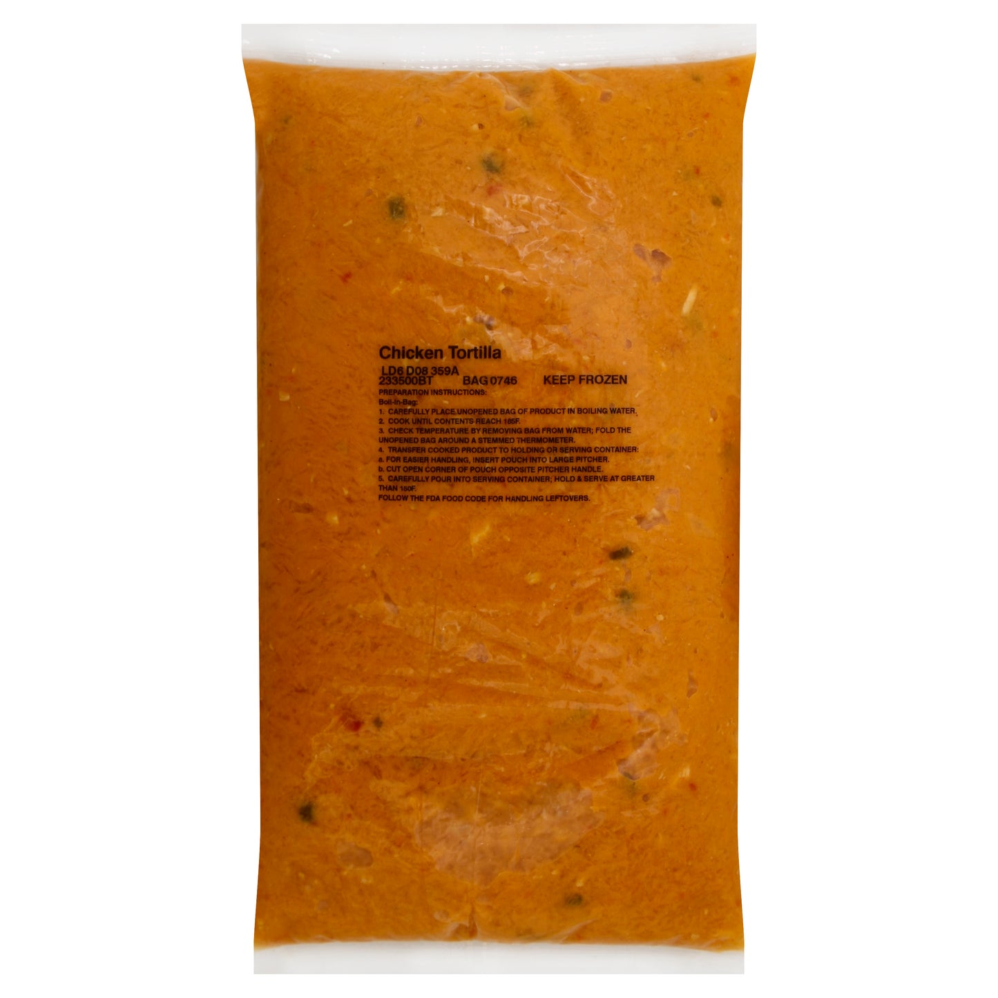 HEINZ CHEF FRANCISCO Cheesy Chicken Tortilla Soup 8 lb. Bag 4 Per Case