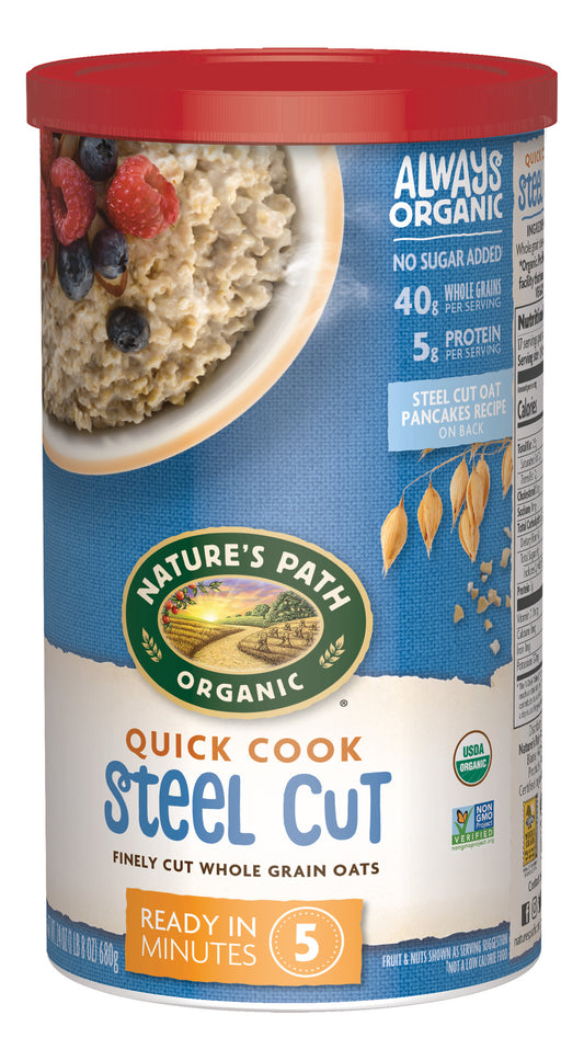 Nature's Path Steel Cut Oats Quick Cook 24 Ounce Size - 6 Per Case.