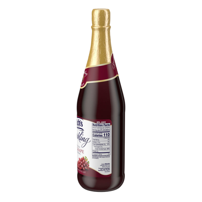 Welch's Sparkling Juice Cocktail Red Grape 25.4 Fluid Ounce - 12 Per Case.