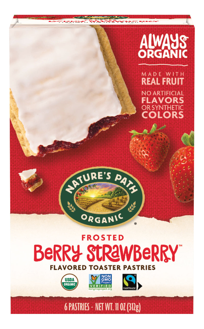 Nature's Path Strawberry Frosted Toaster Pastry 11 Ounce Size - 12 Per Case.