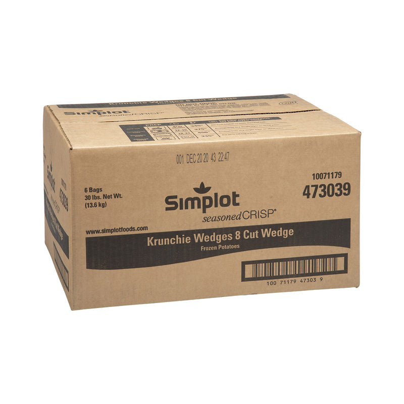 Simplot Seasonedcrisp Cut Krunchie Batteredwedges Skin On 5 Pound Each - 6 Per Case.