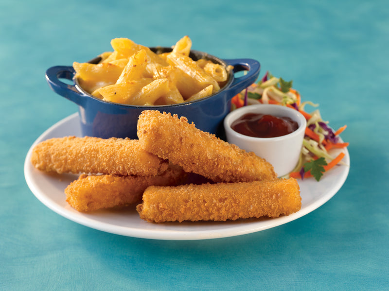 Ultimate Fish Stick All Natural Whole Grain Crunchy Breaded Frozen 10 Pound Each - 1 Per Case.