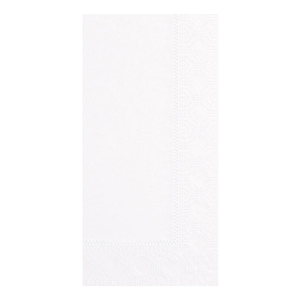 Napkin Dinner White Ply Fold Paper 125 Each - 8 Per Case.