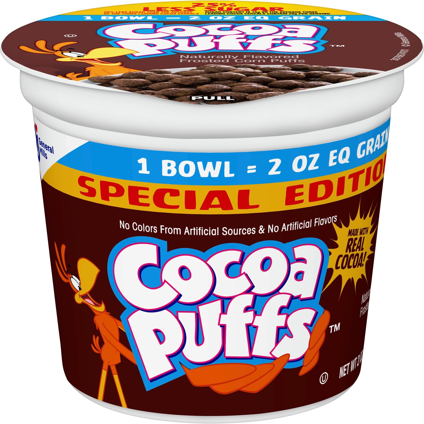 Cocoa Puffs™ Cereal Less Sugar Single Serve K Eq Grain 2 Ounce Size - 60 Per Case.