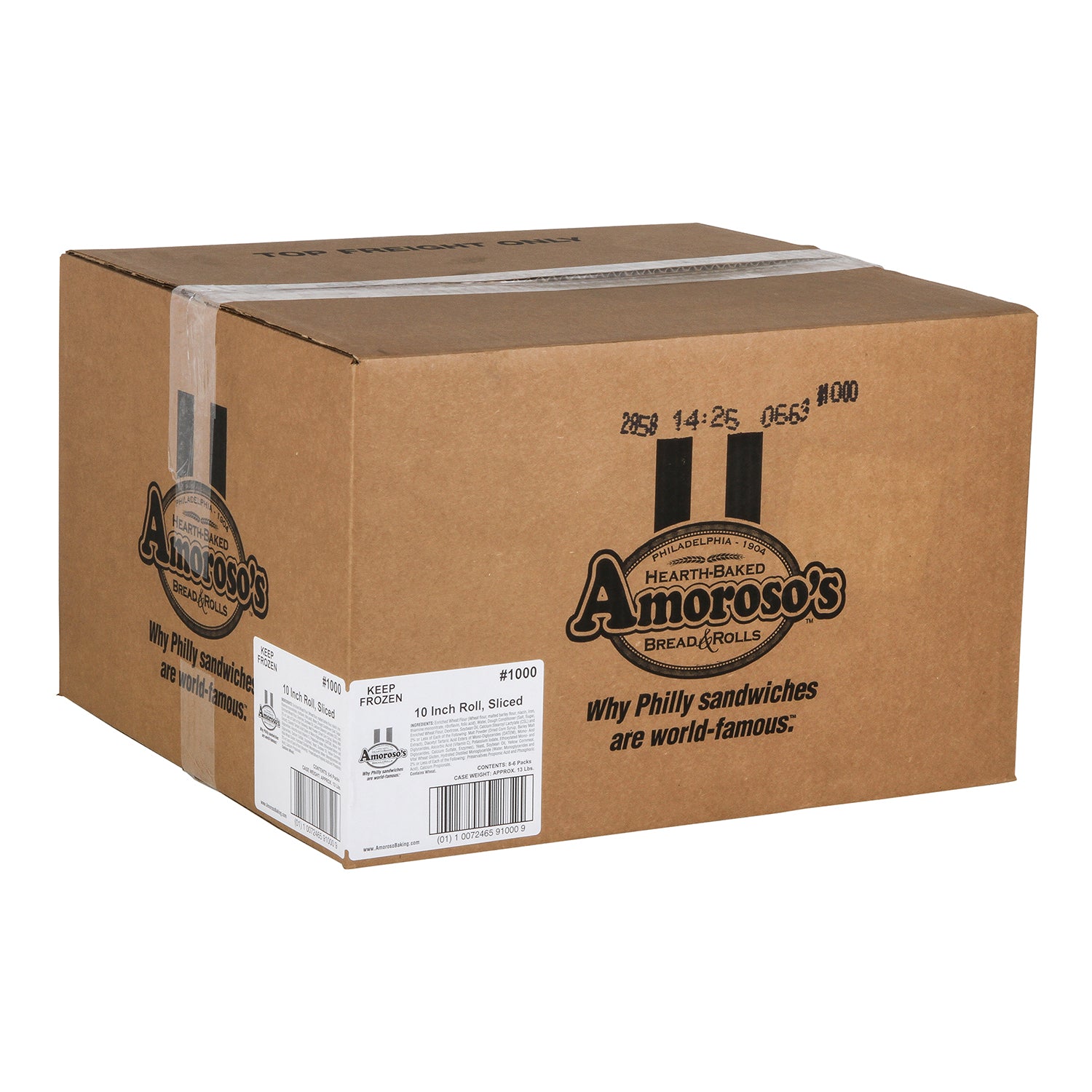 Amoroso's Baking Company In Rolls Sliced 6 Count Packs - 8 Per Case.