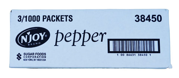 N'joy Pepper Packets 0.1 Grams Each - 3000 Per Case.