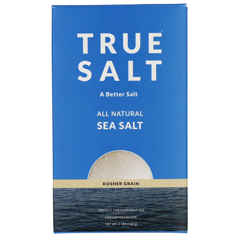 True Salt Kosher Grain Sea Salt Box 3 Pound Each - 12 Per Case.