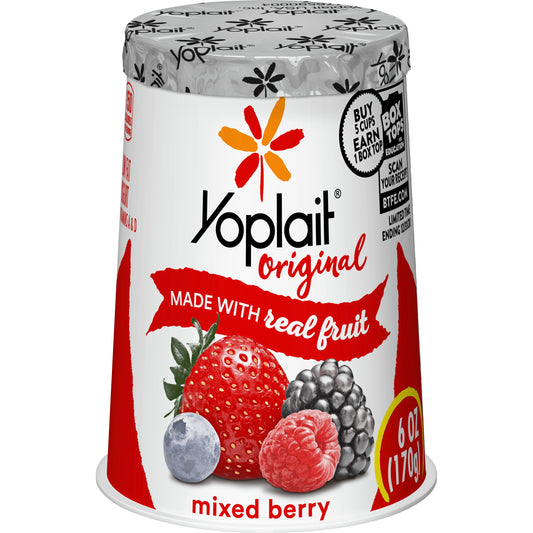 Yoplait® Original Yogurt Single Serve Cup Mixed Berry 6 Ounce Size - 12 Per Case.