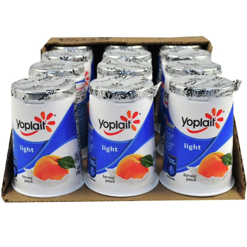 Yoplait® Light Yogurt Single Serve Cup Harvest Peach 6 Ounce Size - 12 Per Case.