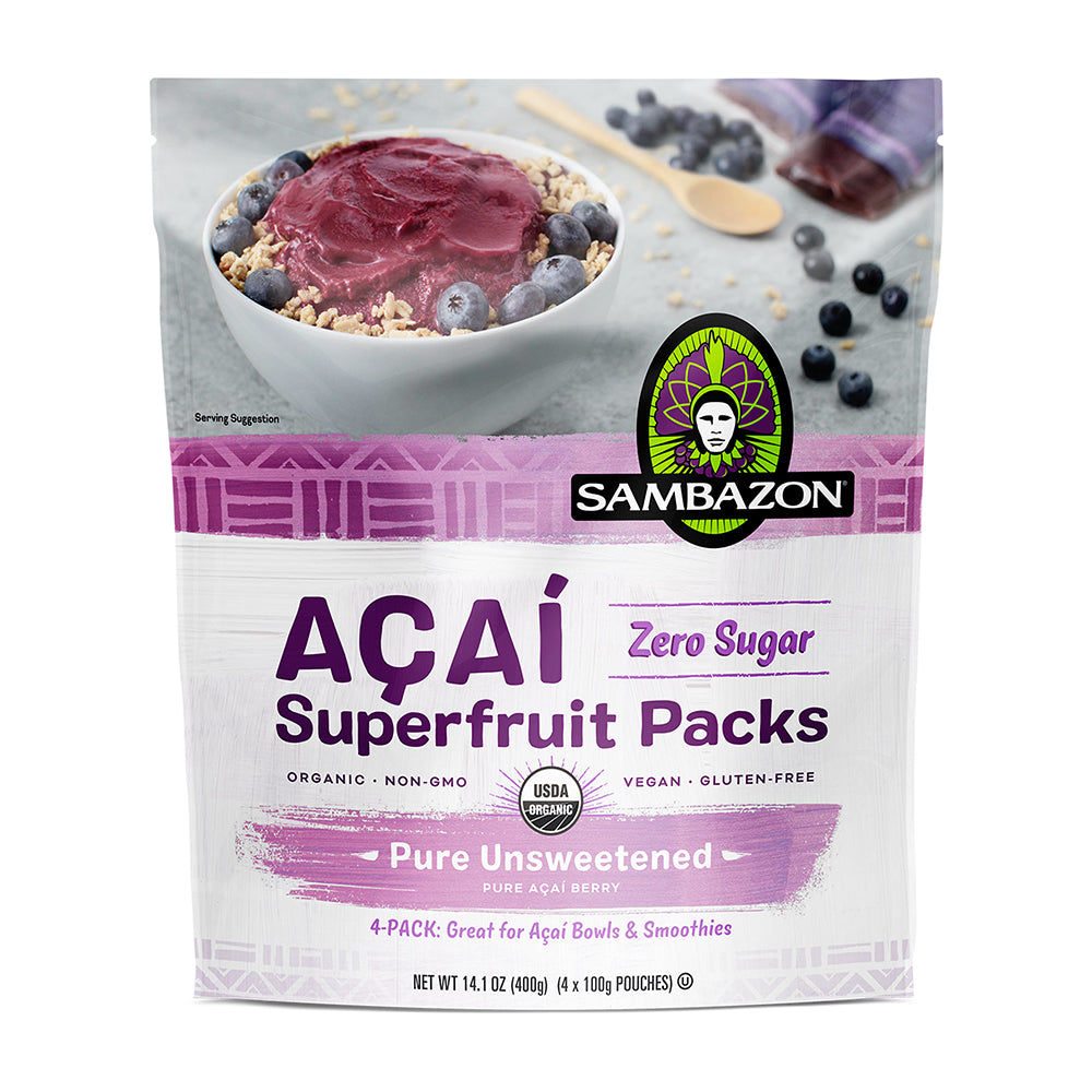 Sambazon Unsweetened Acai, 0.88 Pounds - 10 Per Case.