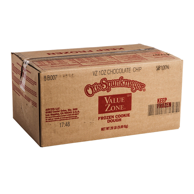 Frozen Cookie Dough Chocolate Chip Bulk Bag 1 Ounce Size - 320 Per Case.