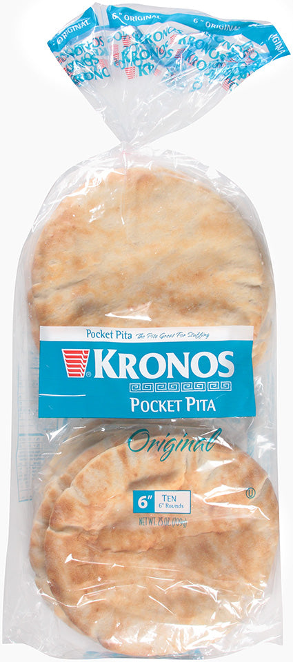 Pita 6" White Kt Orgnl 10 Each - 12 Per Case.