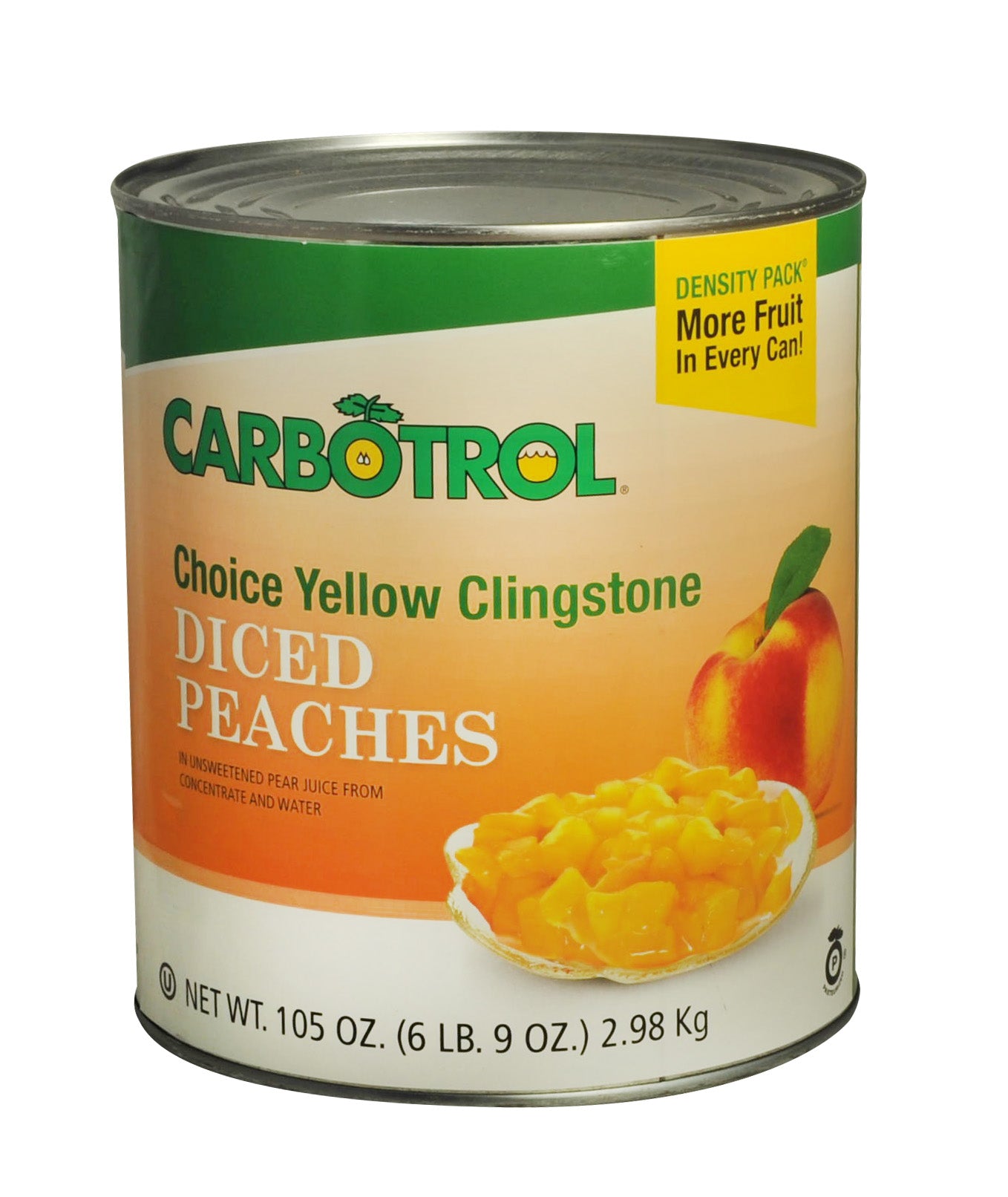 Peach Diced Can 105 Ounce Size - 6 Per Case.