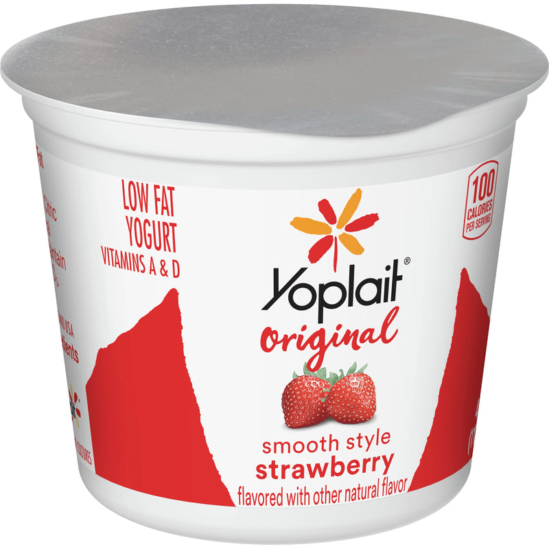 Yoplait® Original Yogurt Single Serve Variety Strawberry Banana 4 Ounce Size - 48 Per Case.