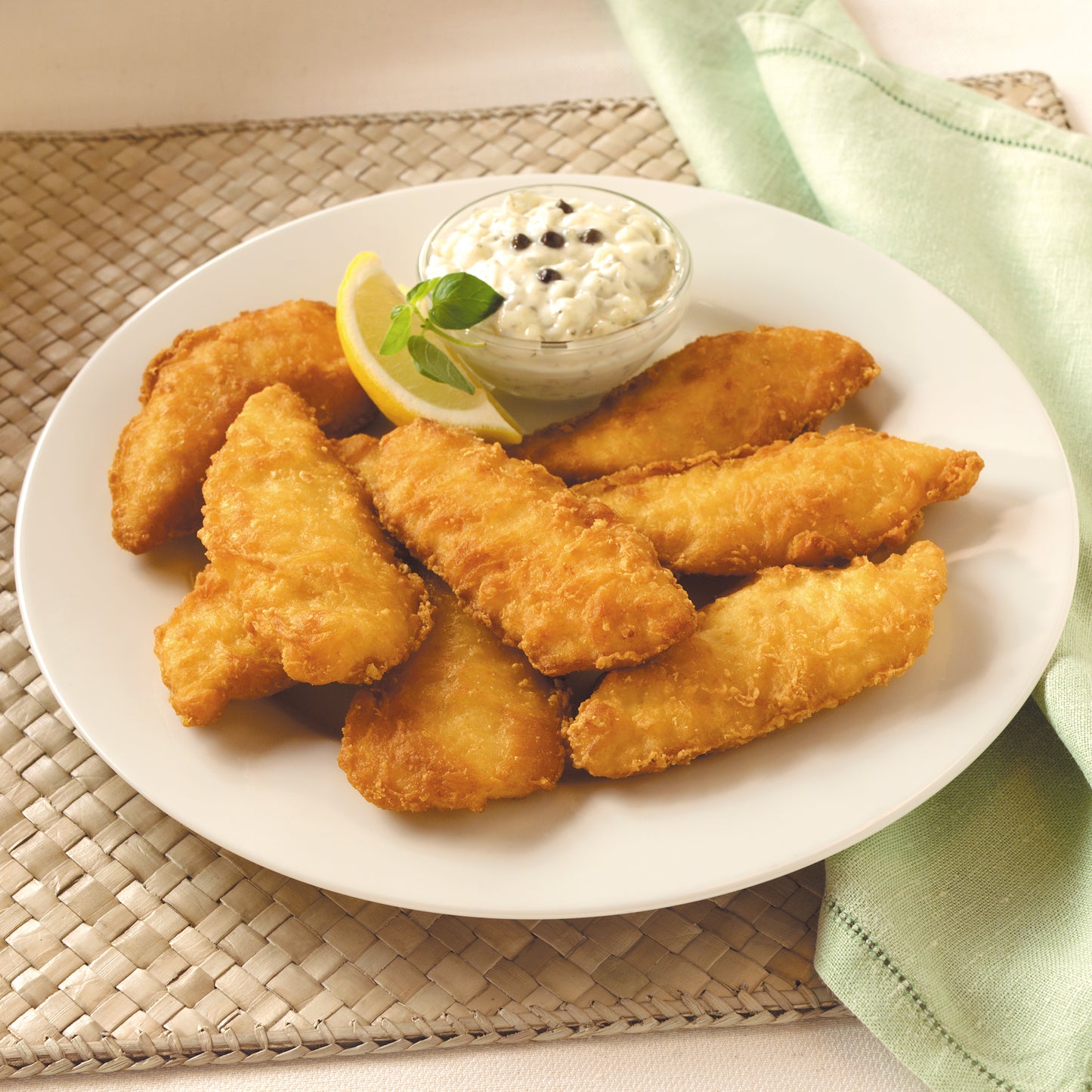 Trident Seafood Pubhouse 1-2 Ounce Battered Portion Frozen Rockfish 10 Pound Each - 1 Per Case.