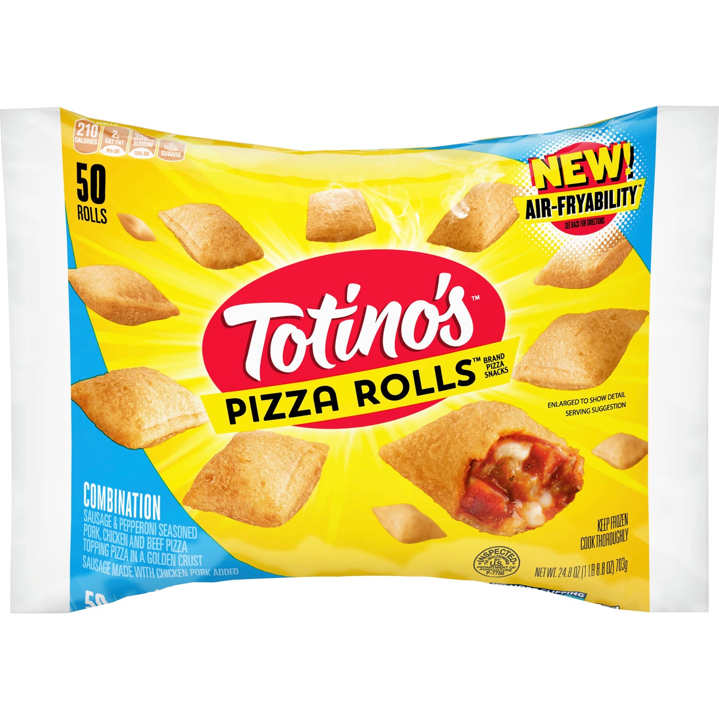 Totino's™ Frozen Hot Snacks Pizza Rolls™ Combo 24.8 Ounce Size - 9 Per Case.