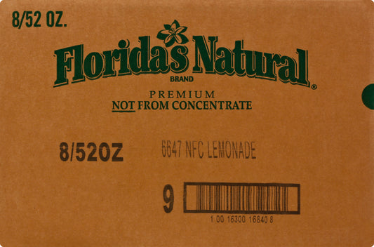 Florida's Natural Refrigerated Lemonade 52 Fluid Ounce - 8 Per Case.