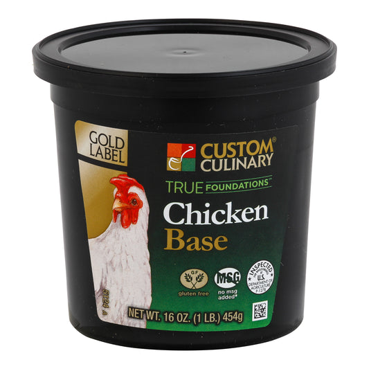 Base Chicken No Msg Added Gluten Free Clean Label 1 Pound Each - 6 Per Case.