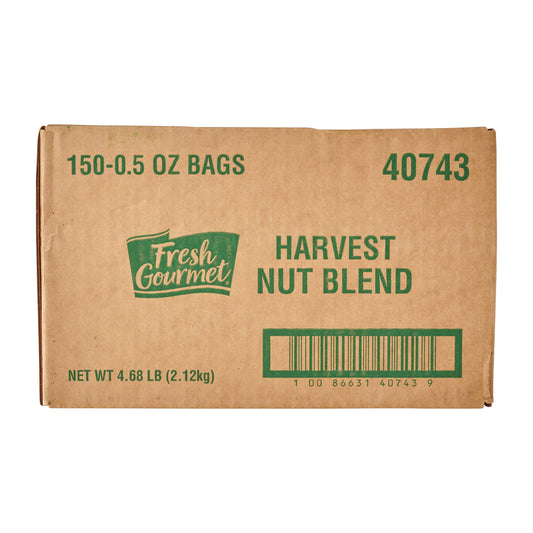 Fresh Gourmet Harvest Nut Blend 0.5 Ounce Size - 150 Per Case.