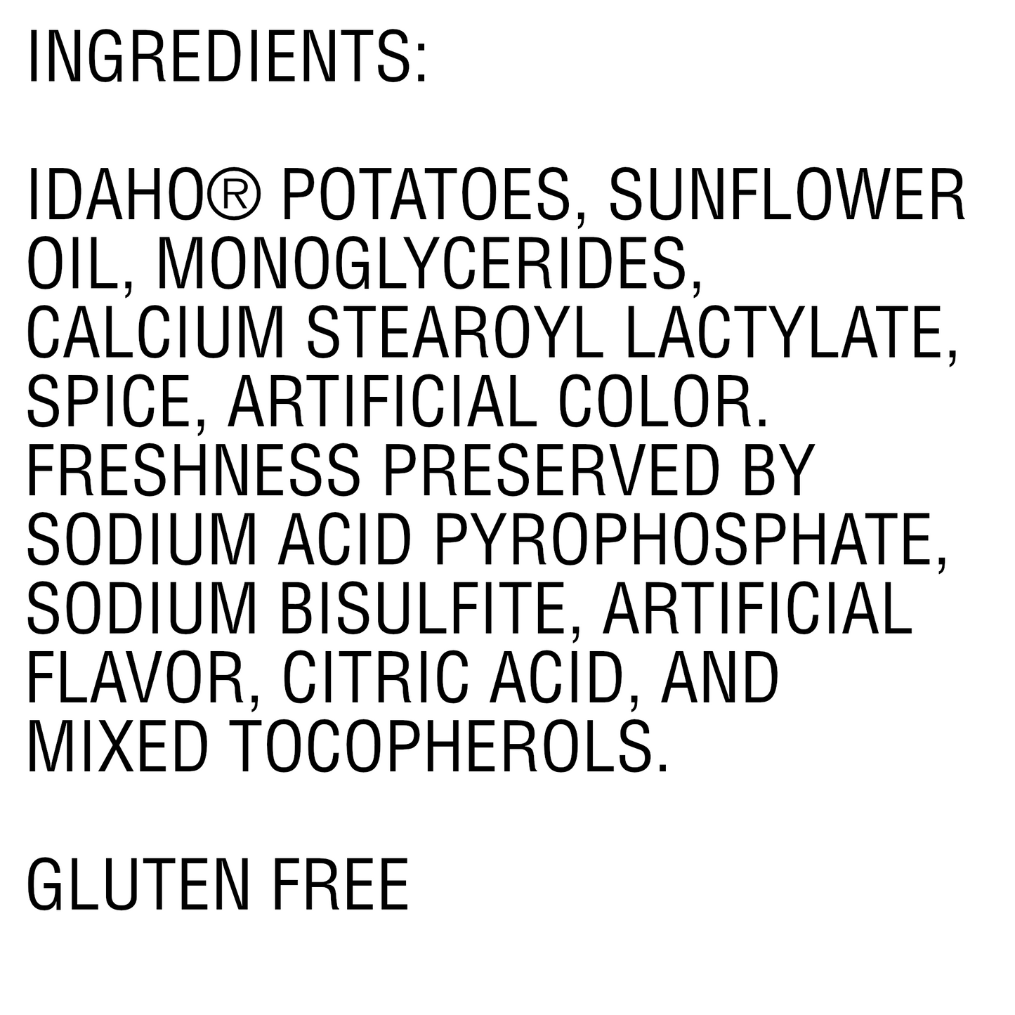 Idahoan® Smartmash® Very Low Sodium Dairy Free Mashed Potatoes Ctns 4.687 Pound Each - 6 Per Case.