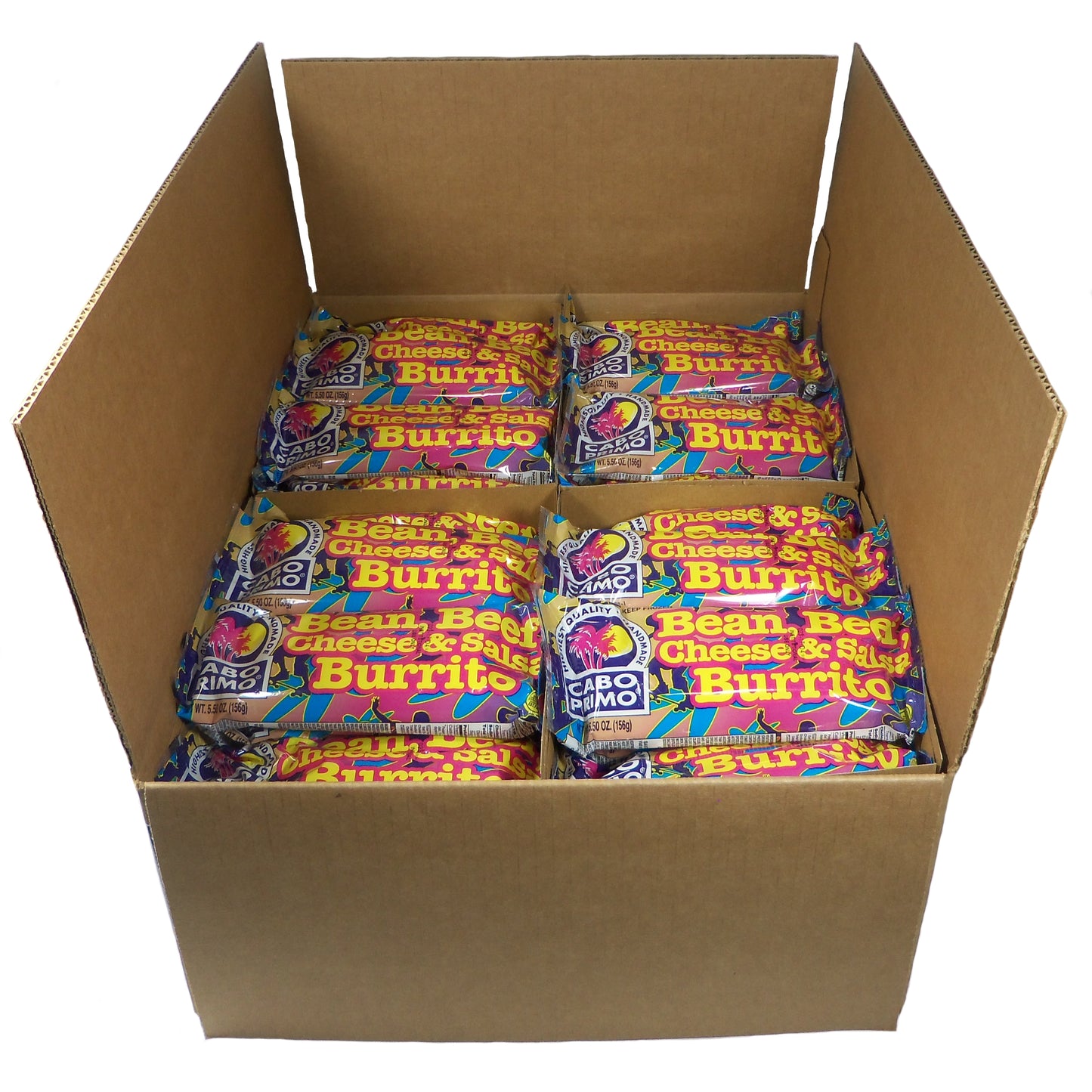 Cabo Primo Beef Bean & Cheese Salsa Burritochild Nutrition Individually Wrapped 5.5 Ounce Size - 80 Per Case.