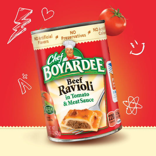 Chef Boyardee Beef Ravioli 15 Ounce Size - 24 Per Case.