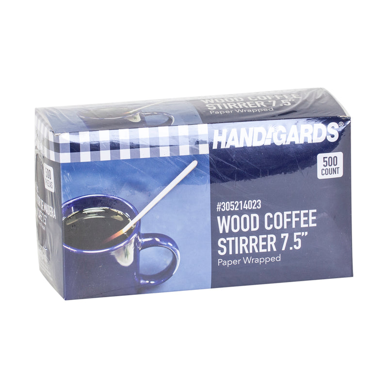 Coffee Stirrer Wood Wrapped 5" 500 Each - 10 Per Case.